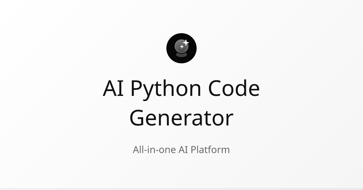 Python Code Generator